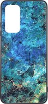 Shop4 - Xiaomi Mi 10T Hoesje - Harde Back Case Marmer Kleurrijk