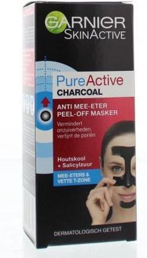 Garnier Skinactive Peel Off Charcoal Gezichtsmasker - Anti mee-eters - 50  ml | bol.com