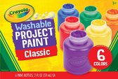Crayola - Peinture Lavable pour Enfants - 6 Couleurs