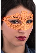 Carnival Toys Verkleedmasker Kant Dames Textiel Oranje One-size