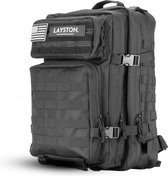 LAYSTON. - Tactische Rugzak 45 liter - Rugtas - Tactical Backpack - Sport School Werk - Zwart