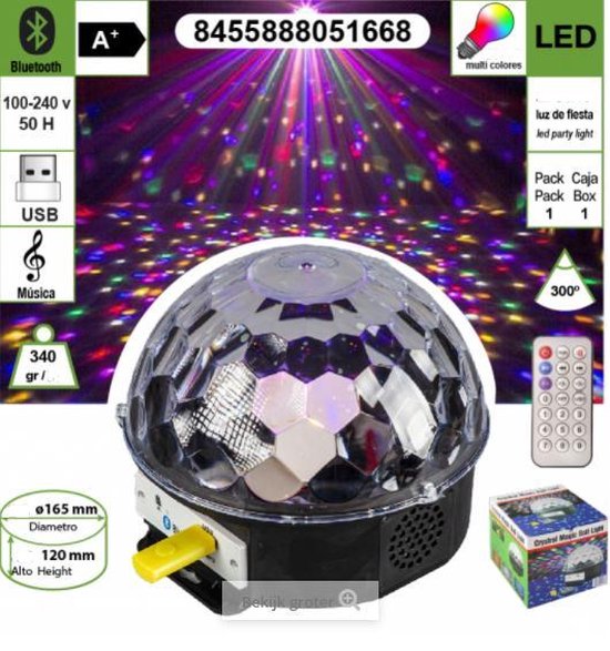 LED Discolamp met Afstandsbediening en Muziekgestuurd -  Kinderen/Volwassenen Disco en... | bol.com