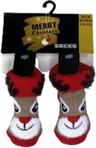 Kerst Babysokken - Rendier - 0-6 Maanden - Multicolor - 1 paar