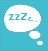 Muursticker ZzZz - slapen denkwolkje - Afmetingen: 20 x 22 cm - Kleur: wit