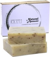 Natural Answer - Indian Mystique & Basil - Shampoo Bar - 100% Biologisch & Vegan - zonder plastics, parabenen, SLS - 2 x 100 gram Voordeelverpakking