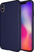 iPhone xs max hoesje donker blauw - iPhone xs max hoesje siliconen case - hoesje iPhone xs max apple - iPhone xs max hoesjes cover hoes