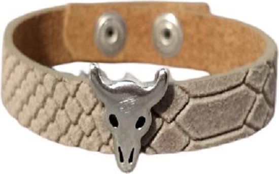 Little Bijoux armband-Snake Light Brown Buffel