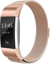 Merkloos Milanees bandje - Fitbit Charge 2 - Roségoud - Small