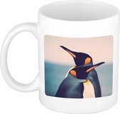 Dieren foto mok pinguin - pinguins beker wit 300 ml