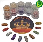 Color acryl set - glitter queen 10 x - 5 gr | B&N  - VEGAN - acrylpoeder