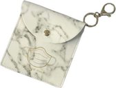Mondkapje hoes sleutelhanger - gezichtsmasker hoes - opberger voor mondkapje - Marble