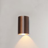 Wandlamp Brody 1 Brons - Ø7,2cm - LED 4W 2700K 360lm - IP20 - Dimbaar > wandlamp binnen brons | wandlamp brons | muurlamp brons | led lamp brons | sfeer lamp brons | design lamp br