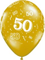 Folat Ballonnen 50 Jaar 28 Cm Latex Goud 25 Stuks