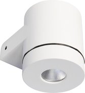 Berla - LED Wandlamp - 2700K 4.5W - Rond - Down verlichting - Buitenverlichting - Spatwaterdichte LED verlichting - Wit - Muurlamp - Tuin verlichting - Wandspot - Sfeerverlichting