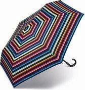 Benetton mini paraplu opvouwbaar 'Multi Stripes' manueel met kruk