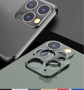 Apple Iphone 11 Camera Lens Protector groen Carbon look Basic hoesjes