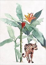 Schilderij Leopard (125 x 85 x 4 cm)