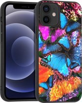 iMoshion Design voor de iPhone 12 Mini hoesje - Jungle - Vlinder