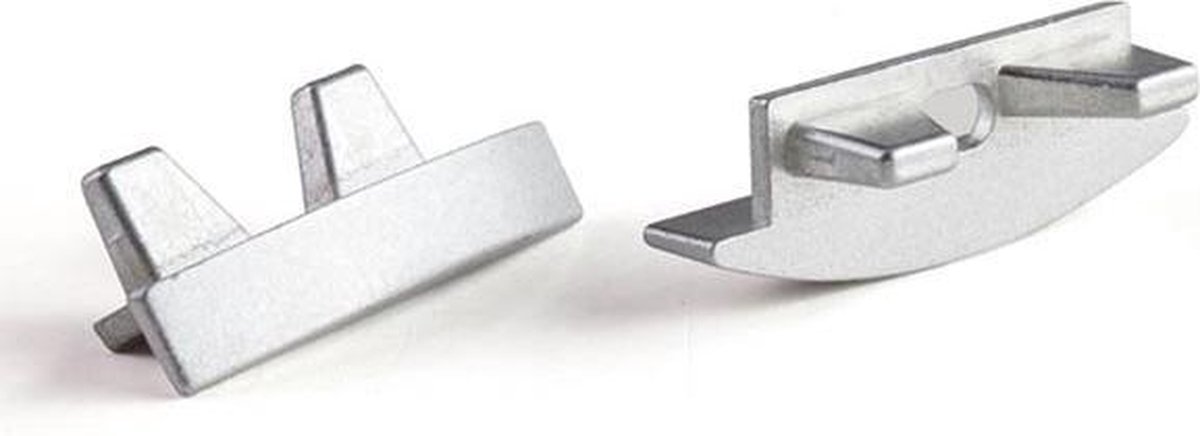 LEDsON aluminium eindkap voor RSLW8-profiel voor ledstrip - zonder kabelopening - zilver