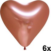 Chrome hart ballonnen Koper, 6 stuks, 30cm