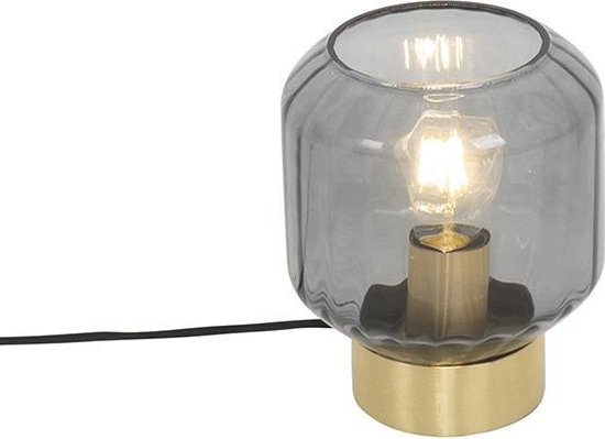 QAZQA stiklo - Moderne Tafellamp - 1 lichts - H 230 mm - Goud/messing - Woonkamer | Slaapkamer | Keuken