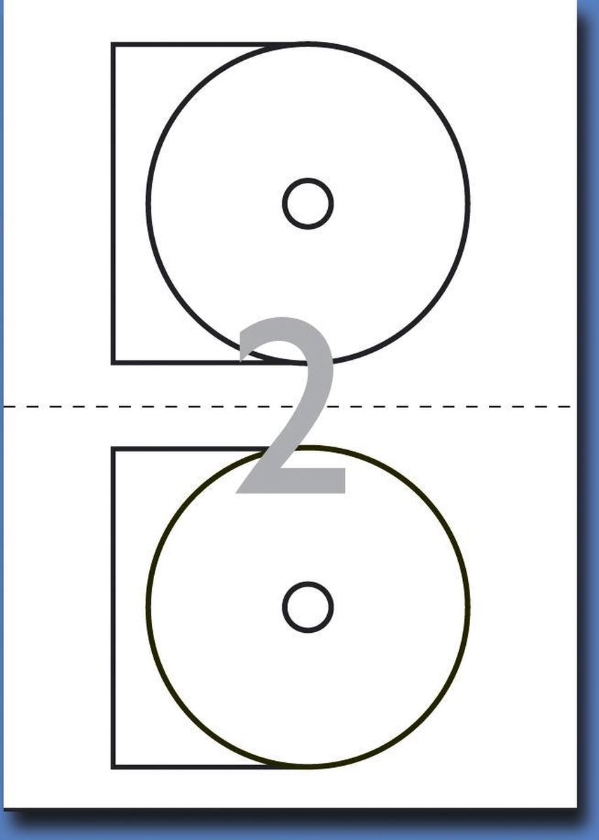 DECAdry CD/DVD label met inleghulpstuk - 200 stuks