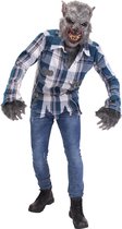 Hoofdmasker + Kostuum Timber Wolf Maat M