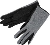 About Accessories - Dames handschoenen van wol met touch vingers - Winter - Grijs - Antraciet