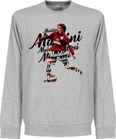Paolo Maldini Milan Script Sweater - Grijs - XL