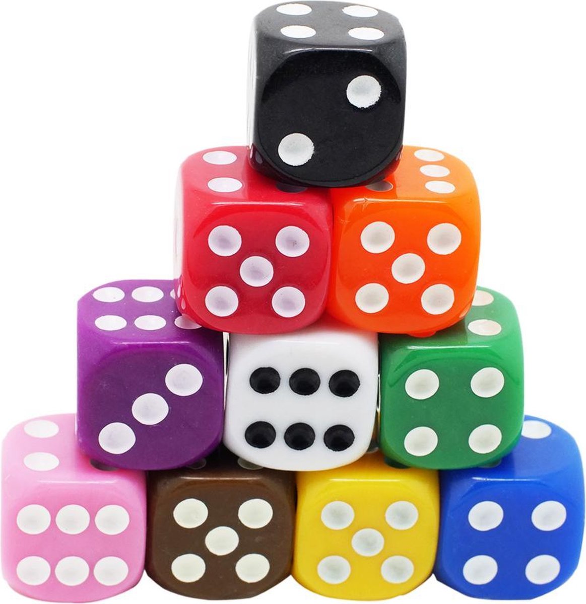 Lot De 40 Dés à 6 Faces Double Couleur 16 Mm - Pour Jeux De Société, Mathématiques, Enseignement