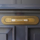 Brievenbussticker - Streng - Nee/Nee - Design