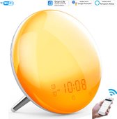 Usta Smart Wake Up Light - Zonsopgang & Zonsonderang met 20 Intensiteitslevels - Sfeerlicht met 7 LED Kleuren