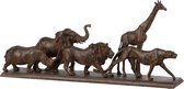 Beeld wandelende kudde dieren - bruin