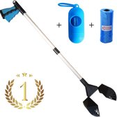Tramko 3-in-1 Opvouwbare Hondenpoepschep 81 cm + GRATIS Hondenpoepzakjes met Houder - Extra Lang - Poepschep - Poepzakjes - Poepgrijper - Dispenser - Poepzakjeshouder - Poepzakjes Hond - Kat 