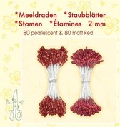 Meeldraden-Stamen-Staubblätter-Étamines 2mm, ±80 matt & 80 pearl Red