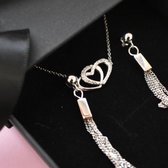 Cadeau set Love | cadeauset | geschenkset | dames ketting | armband | zilver
