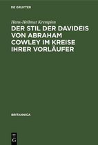 Der Stil Der Davideis Von Abraham Cowley Im Kreise Ihrer Vorlaufer