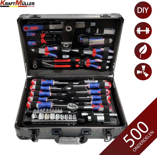 KraftMuller: Boîte à outils de 500 pièces - Ensemble d'outils - Ensemble de  tournevis... | bol.com