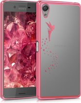 kwmobile hoesje voor Sony Xperia X - backcover voor smartphone - Fee design - roze / transparant