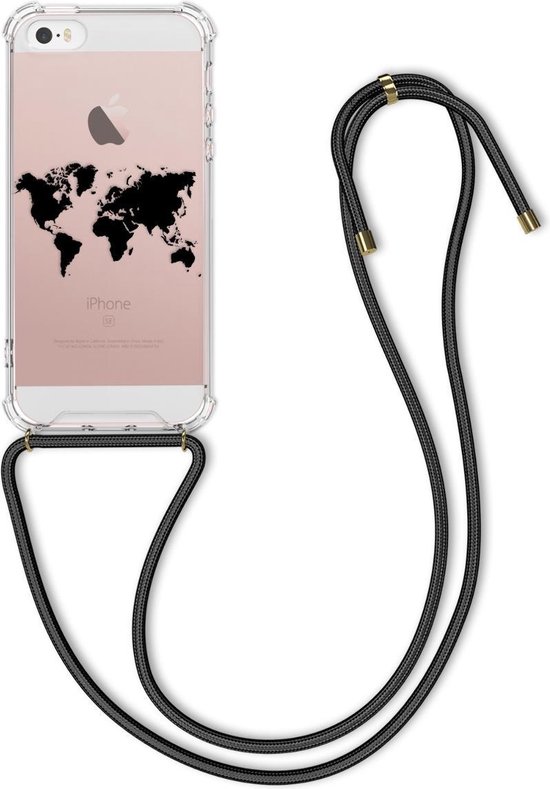 kwmobile telefoonhoesje voor Apple iPhone SE (1.Gen 2016) / 5 / 5S - Hoesje  met koord... | bol