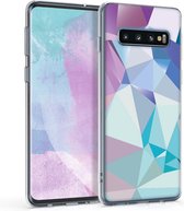 kwmobile telefoonhoesje voor Samsung Galaxy S10 - Hoesje voor smartphone - Asymmetrische Driehoeken design