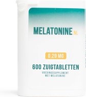 Melatonine.nl - Melatonine 0,29 mg - 600 tabletten - Melatonine Regular Supplementen - vegan - voedingssupplement