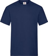 Fruit Of The Loom T-shirts - donkerblauw/navy - heren - Ronde hals - 195 g/m2 - Ondershirt M