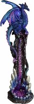Staande Wierookhouder - Draak - Dragon - Blauw Paars met Glitters