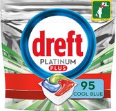 Dreft Platinum Plus All In One Cool Blue - Voordeelverpakking 5x19 stuks - Vaatwastabletten