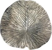 Dienblad decoratie JOSEE met bladvorm - Goud / Zilver - Metaal - 24 x 15,5 cm