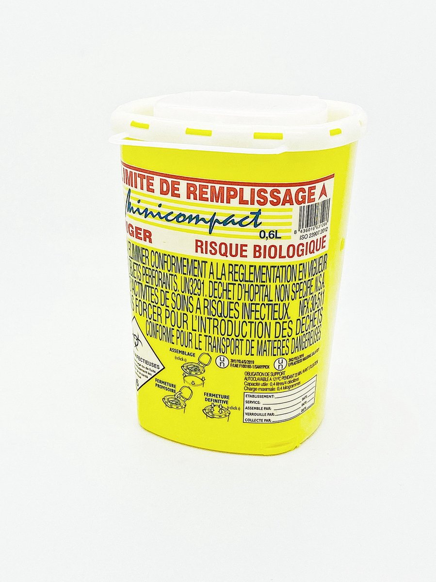 Sanypick Minicompact Naaldencontainer 0,6 Liter - 10 stuks