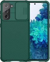 Telefoonhoesje geschikt voor Samsung Galaxy S21 5G - Nillkin CamShield Pro Case - Groen