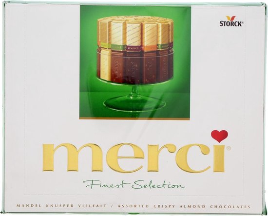 merci Finest Collection assortiment Crispy Almond chocolade Cadeau 250 gram