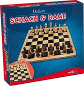 Noris - Echecs Deluxe et Jeu de dames Bois 2-en-1 / barrage jeu et jeu d' échecs
